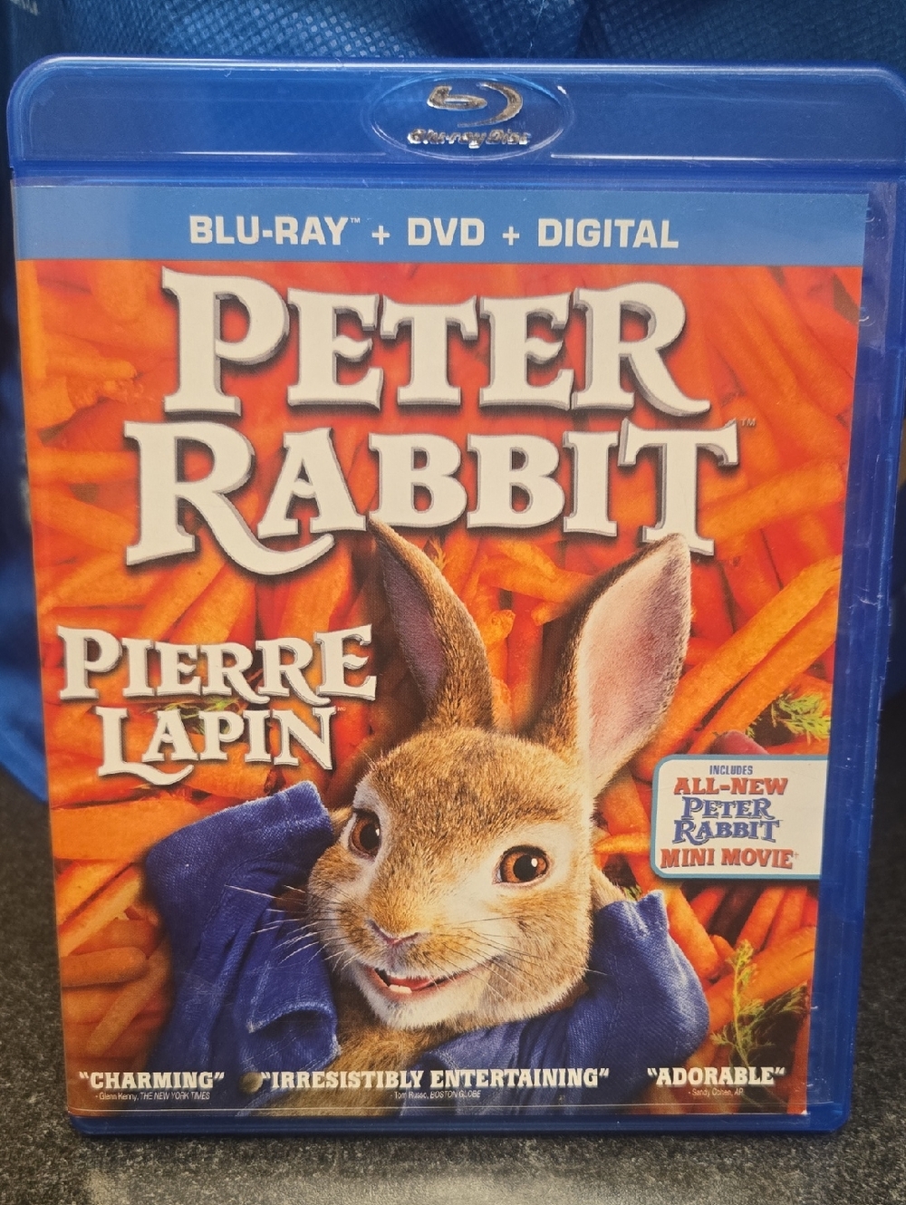 Disney Peter Rabbit Blu-ray + DVD in Blue Packaging